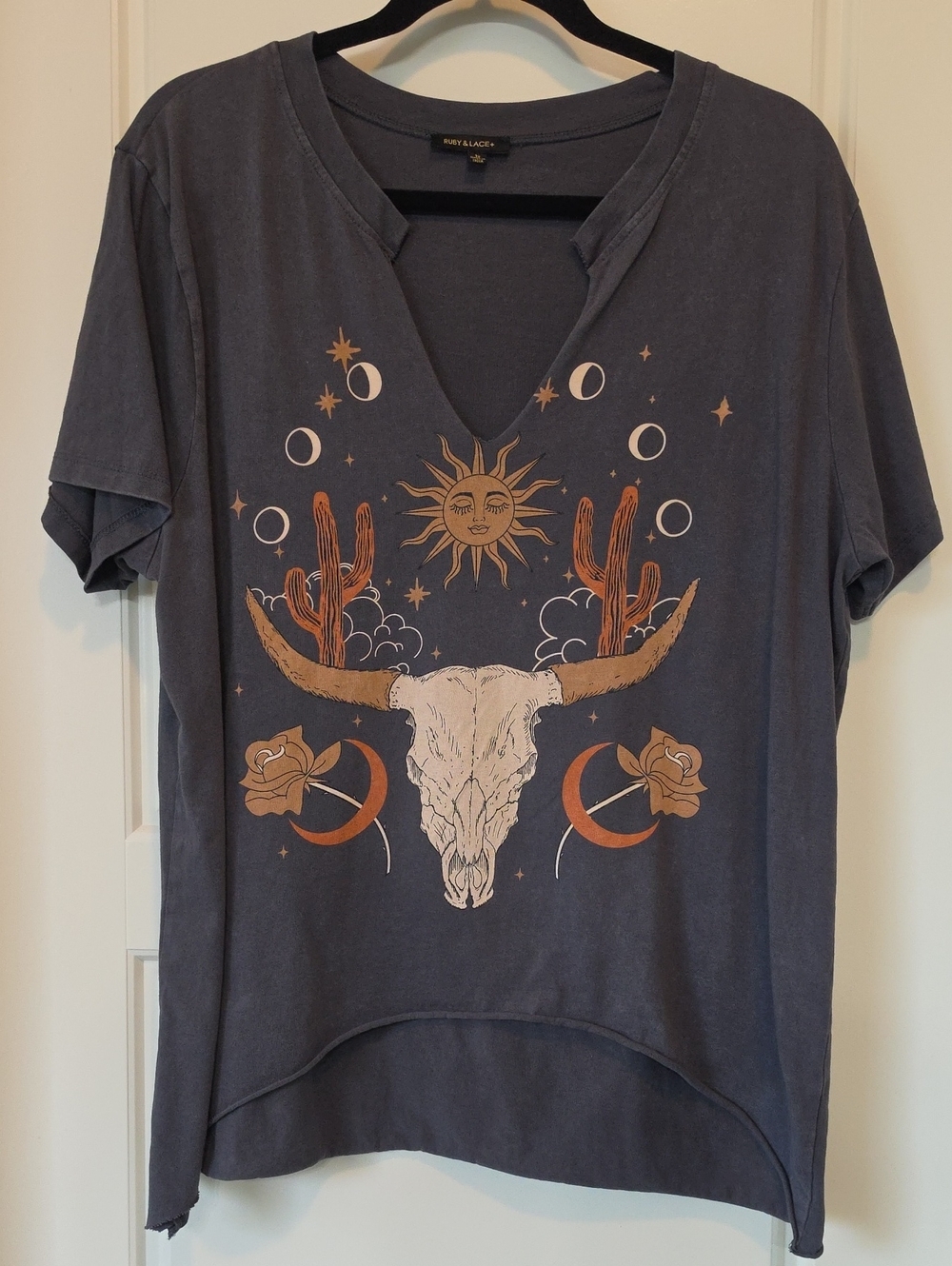 Ruby & Lace+ 3X WILD WEST SUN & SKULL GRAPHIC TEE